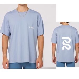 Bandit | Classic Cotton Tee Current Smokey Blue White T-Shirt Unisex Large